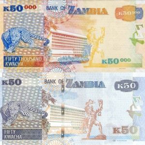 Old and New Zambian Kwacha