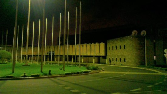 JKIA Arrivals hall after the fire (exterior)