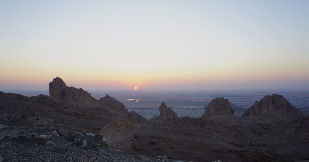 Sunset over Al Ain, from Jebel Hafeet