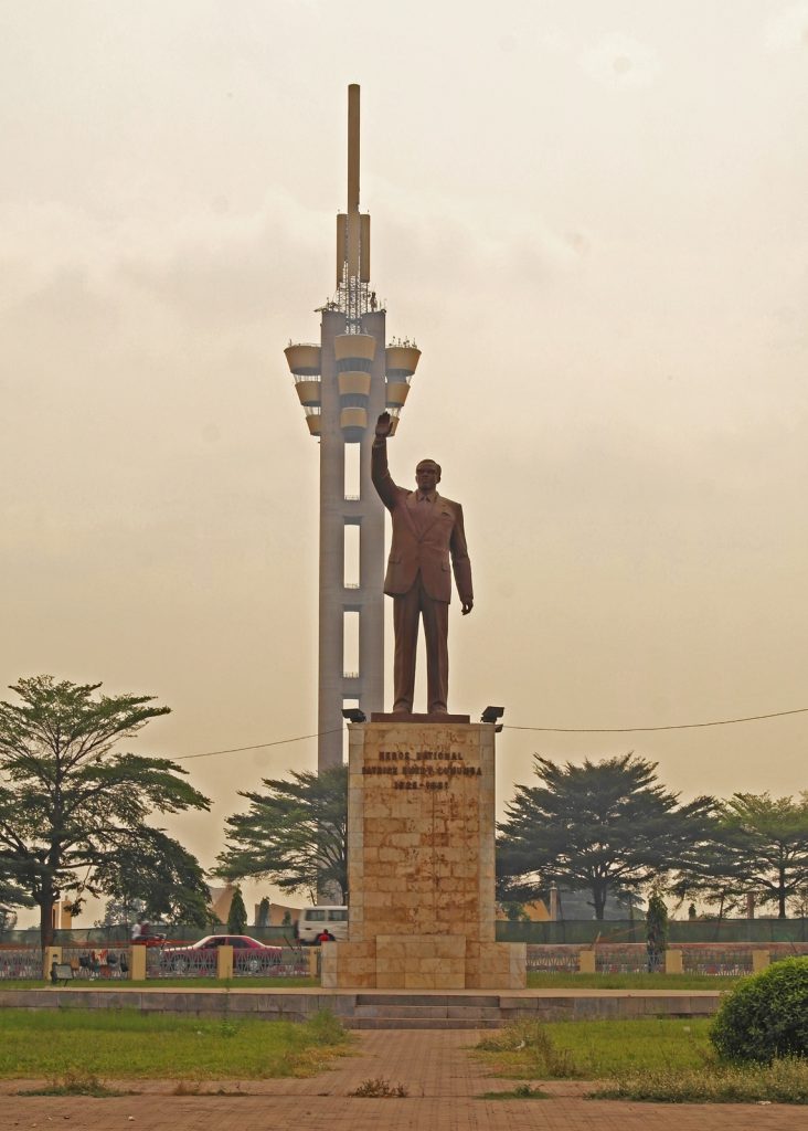 Kinshasa - The Lumumba Monument, halfway between the airport and Gombe