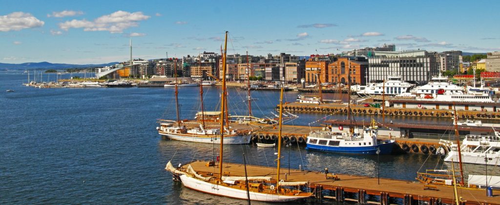 Oslo, Norway - View of Aker Brygge from the Akershus Fortress