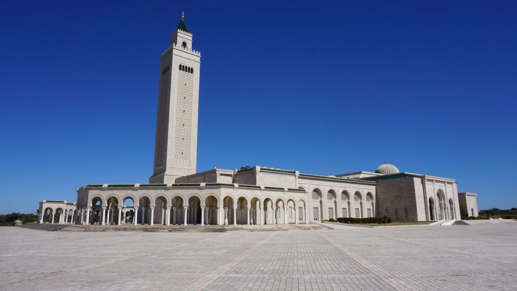 Tunis. Malik Ibn Anas Mosque, built in the classic Moorish style
