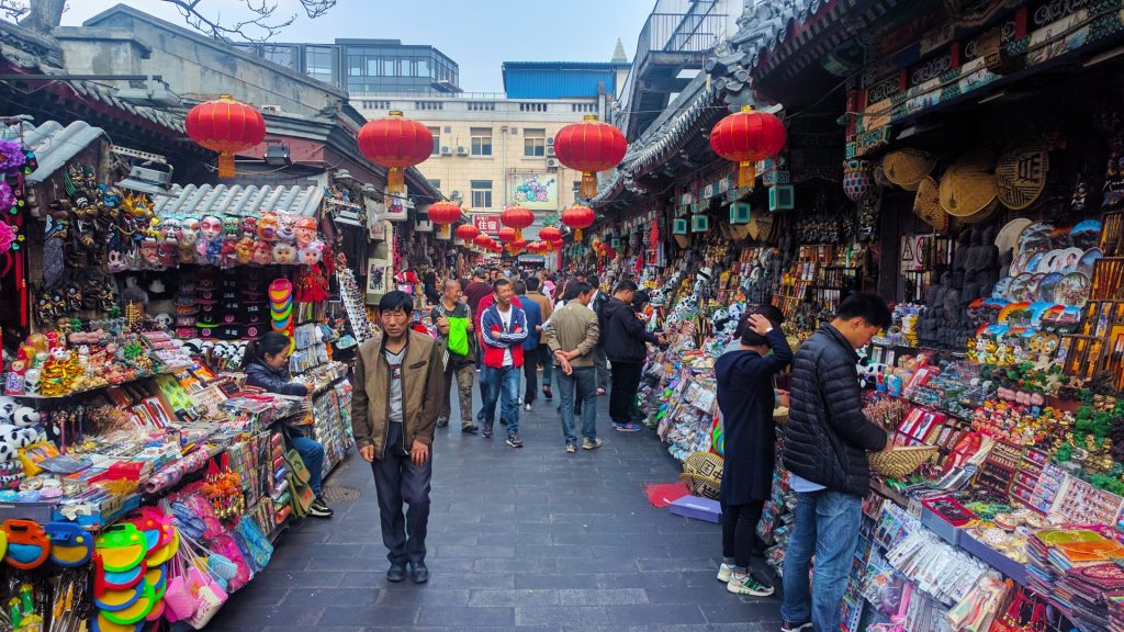 The Wangfujing Market in Beijing