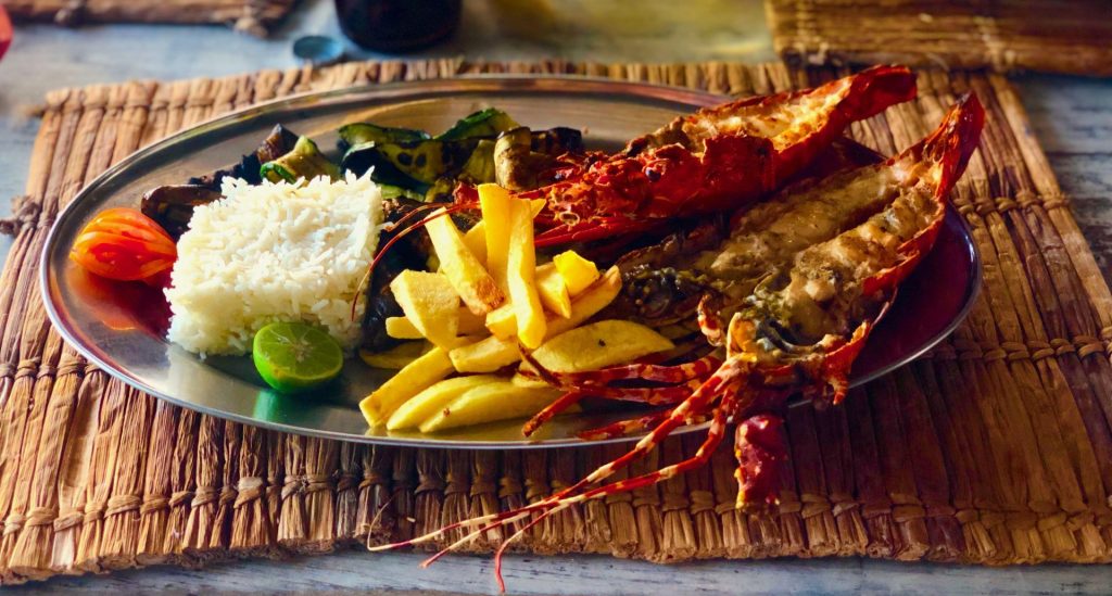 Two hidden restaurant gems on the beach in Mayungu 4 Lobster at Mayungu Beach Restaurant