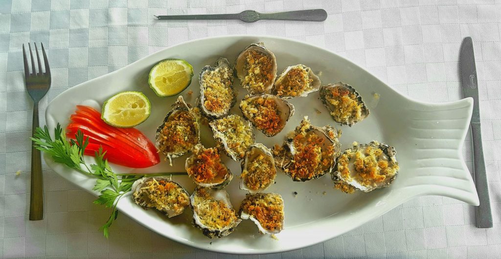 Monsoons - one of the best beach restaurants in Africa! 3 Deep fried oysters at Monsoons Restaurant
