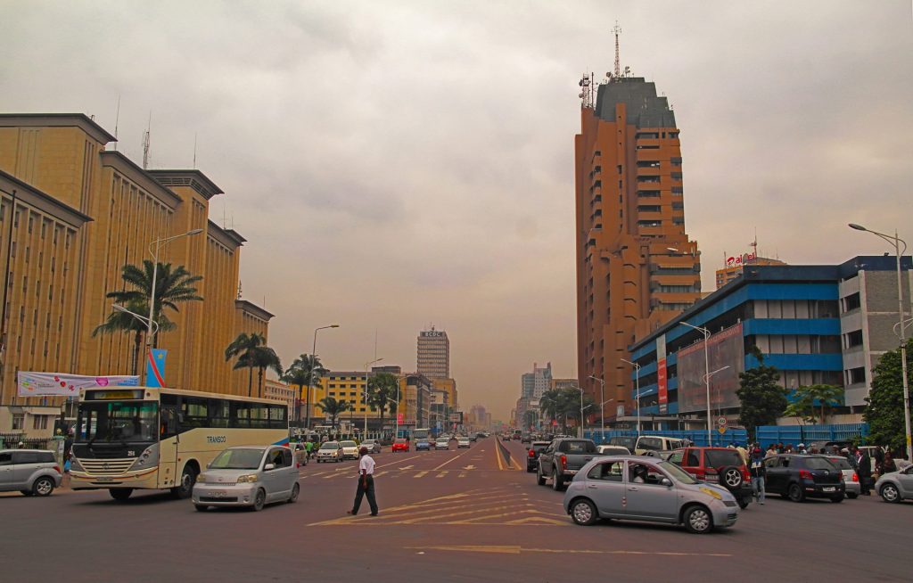 Kinshasa - Boulevard du 30 Juin. The main boulevard of Kinshsasa