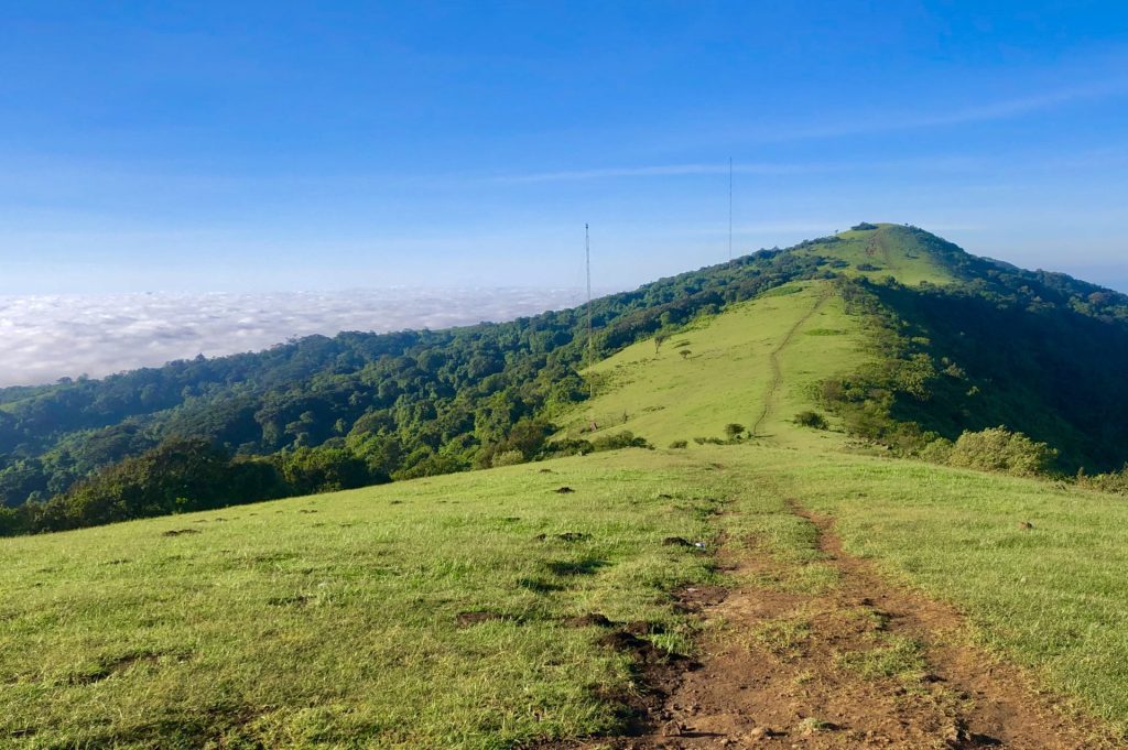 The Ngong Hills, overlooking Nairobi and the Rift Valley - when it is not cloudy, that is!