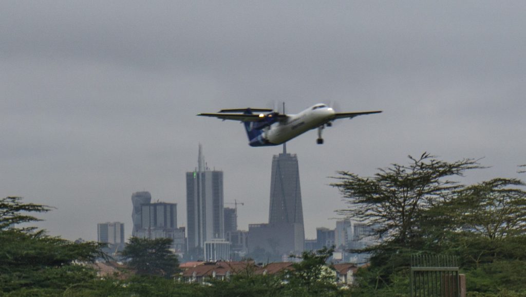 Plane taking off from Wilson Airport