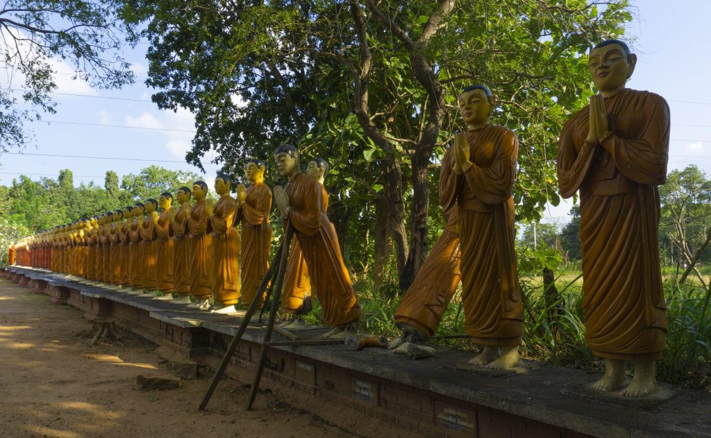 Sigiriya (Sri Lanka Part 2) 6 Sigiriya - Guarding Monks Surrounding the Standing Buddha