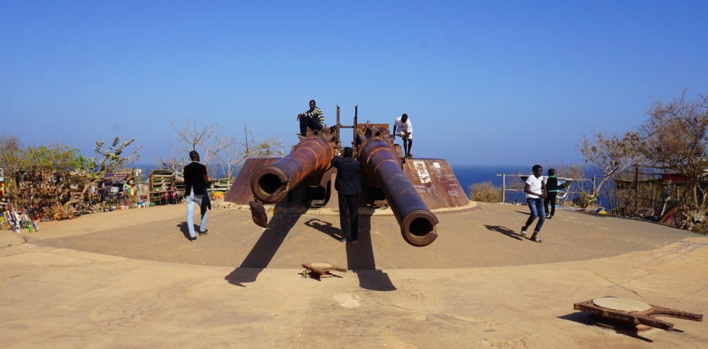 Dakar - Ile de Gorée - The Cannons of Gorée. the giant cannons of Ile de Goree. Several scenes in the 1961 blockbuster "Guns of Navarone" was actually shot on this island. These giant cannons, however, did not feature in the movie
