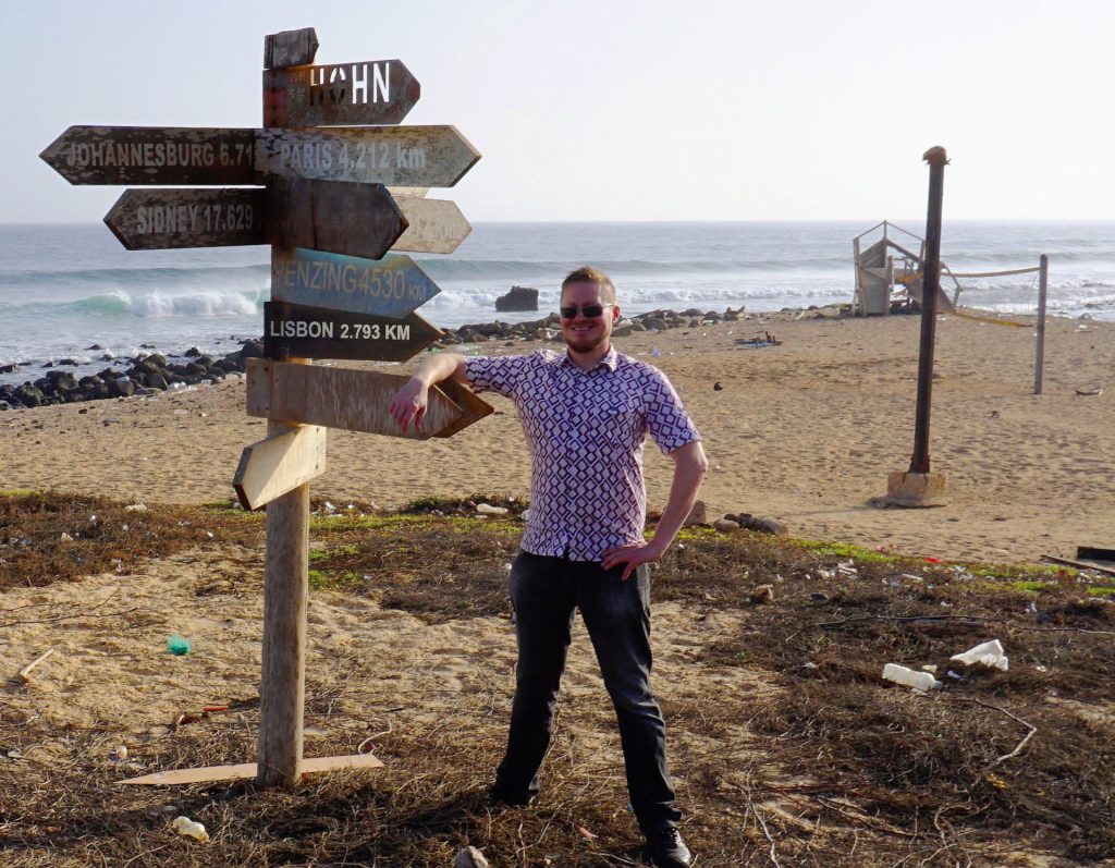 Håvar Bauck at Westernmost point of Africa, in Dakar, Senegal